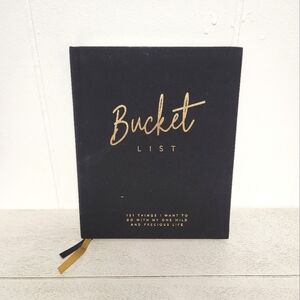 Black Bucket List Journal - indigo